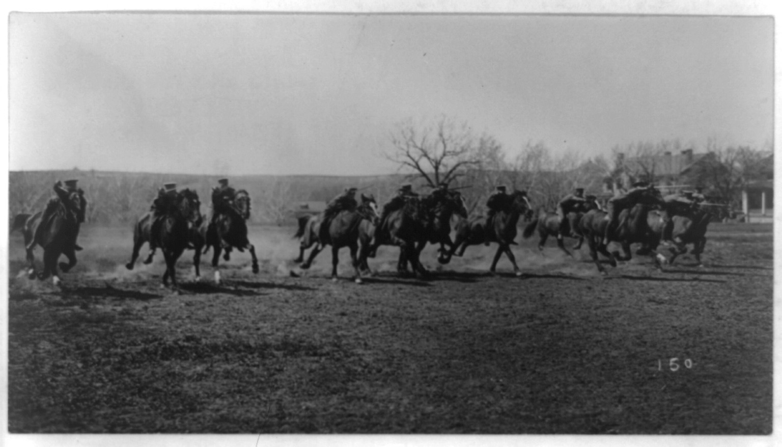 [U.S. Army cavalry soldiers: on running horses], [between 1910 and 1920] — historic photograph
