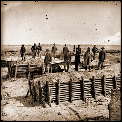 Petersburg Va. Breastworks of the Confederate Fort Mahone (Fort Damnation)