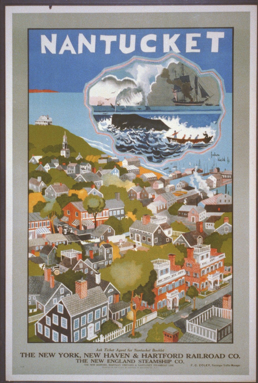Nantucket: The New York, New Haven & Hartford Railroad Co. / John Held Jr., New York : Andrew H. Kellogg Co., [19]25. — vintage poster