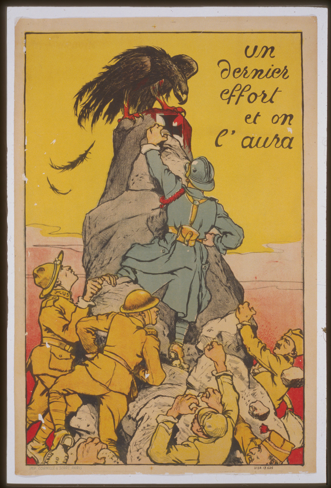 Un dernier effort et on laura, 1917 — vintage poster