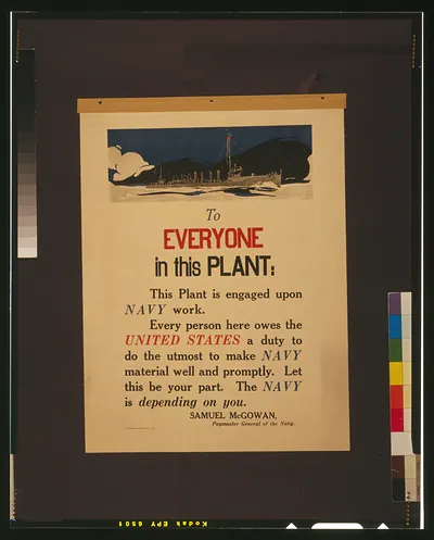 To Everyone in this Plant: Navy work poster