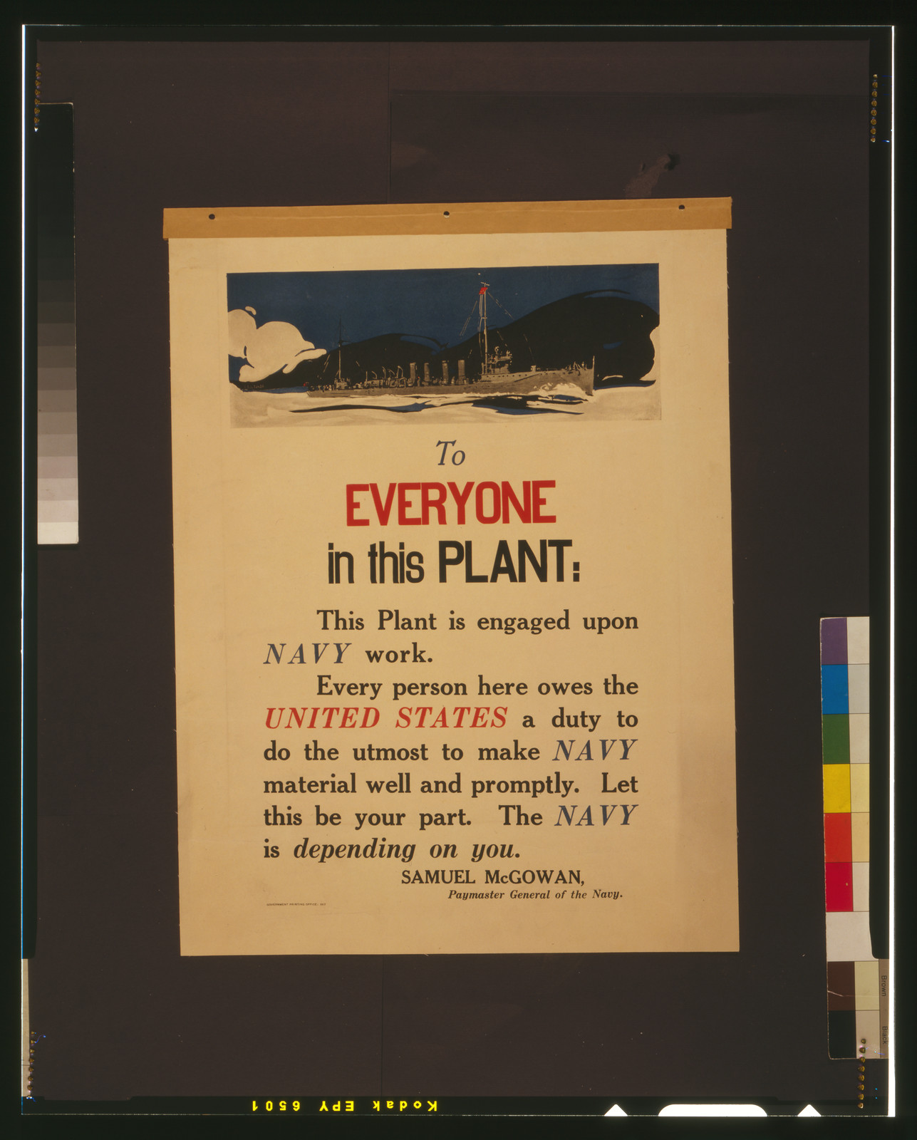 To everyone in this plant / Illian ; Government Printing Office: 1917., 1917 — vintage poster