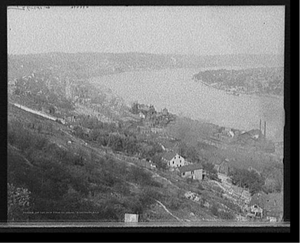 Up the Ohio from Mt. Adams, Cincinnati, Ohio, [between 1890 and 1910] — historic photograph