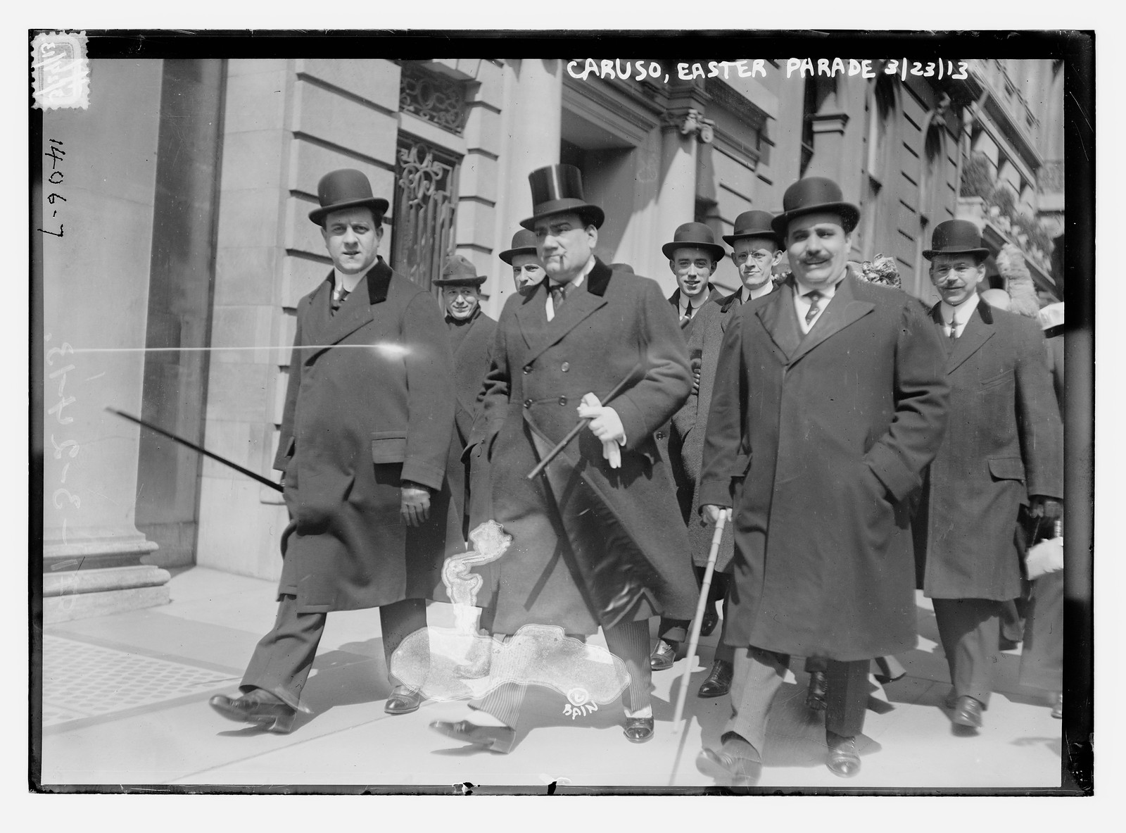 Caruso, Easter Parade, 1913 — historic photograph