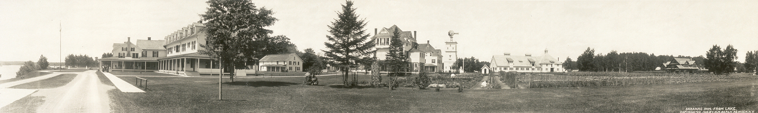 Saranac Inn from lake, New York, 1912, 1912 — historic image