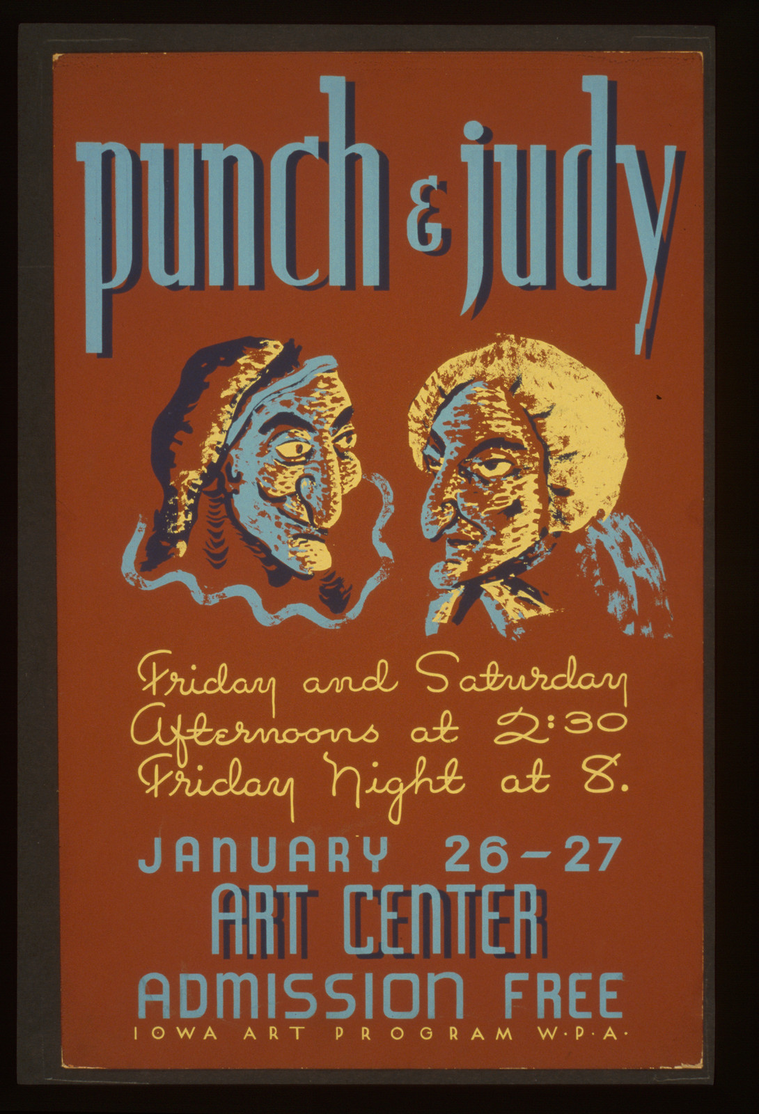 Punch & Judy, 1940 — vintage poster