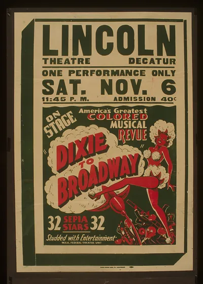 On stage Americas greatest colored musical revue Dixie to Broadway