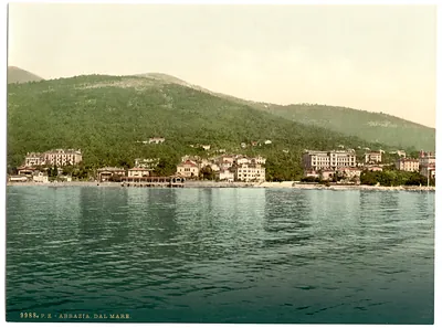 Abbazia from the sea Istria Austro-Hungary
