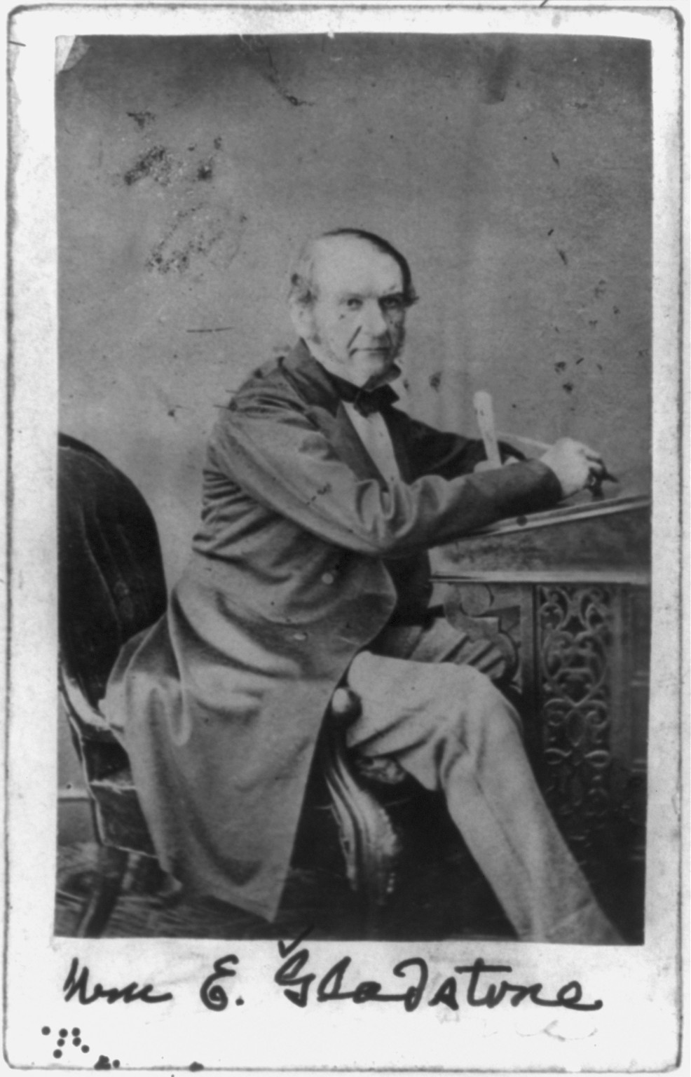 William Ewart Gladstone, 1809-1898, [no date recorded on caption card] — historic photograph