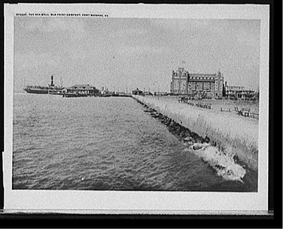 The Sea wall, Old Point Comfort, Fort Monroe, Va.