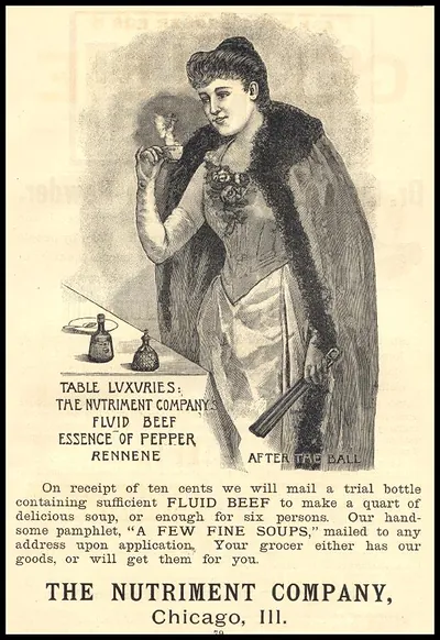 Table Luxuries: The Nutriment Company Fluid Beef advertisement