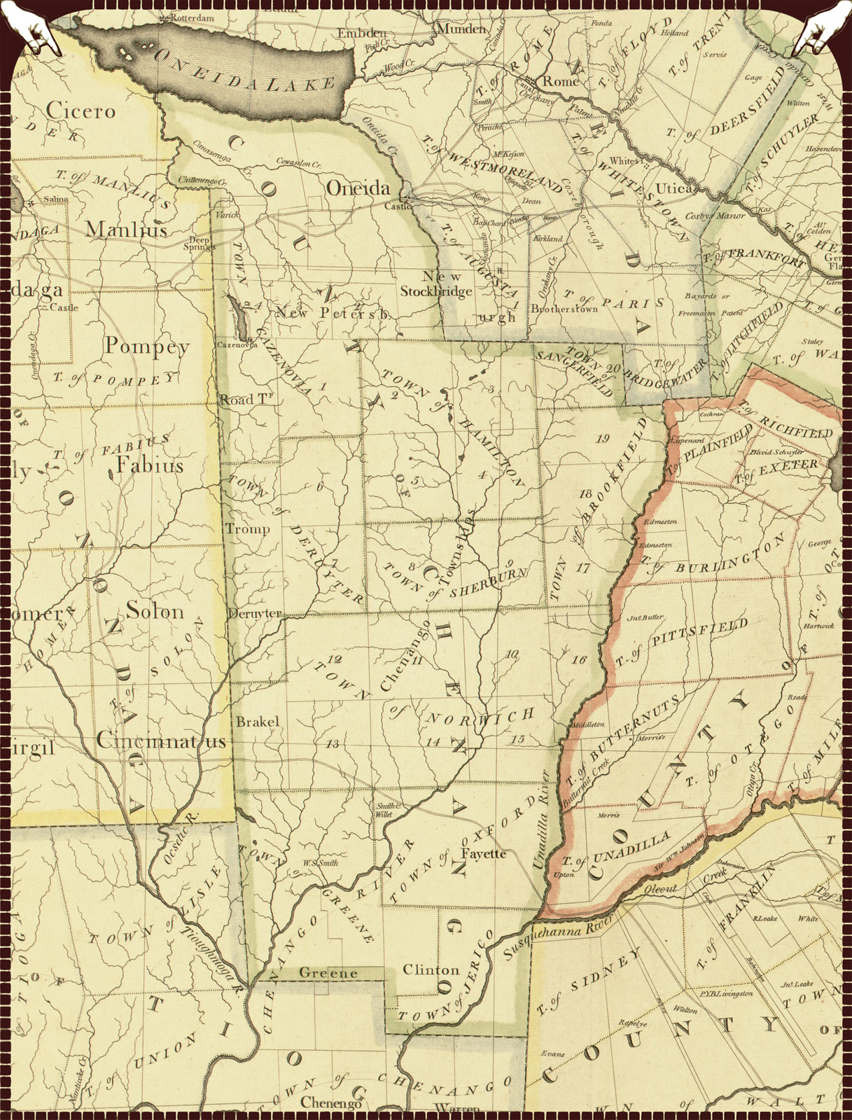 Chenango County A, New York, 1802, 1802 — antique map