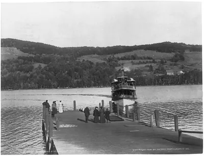 The Wharf at Railroad Station, Lake Sunapee, N.H.