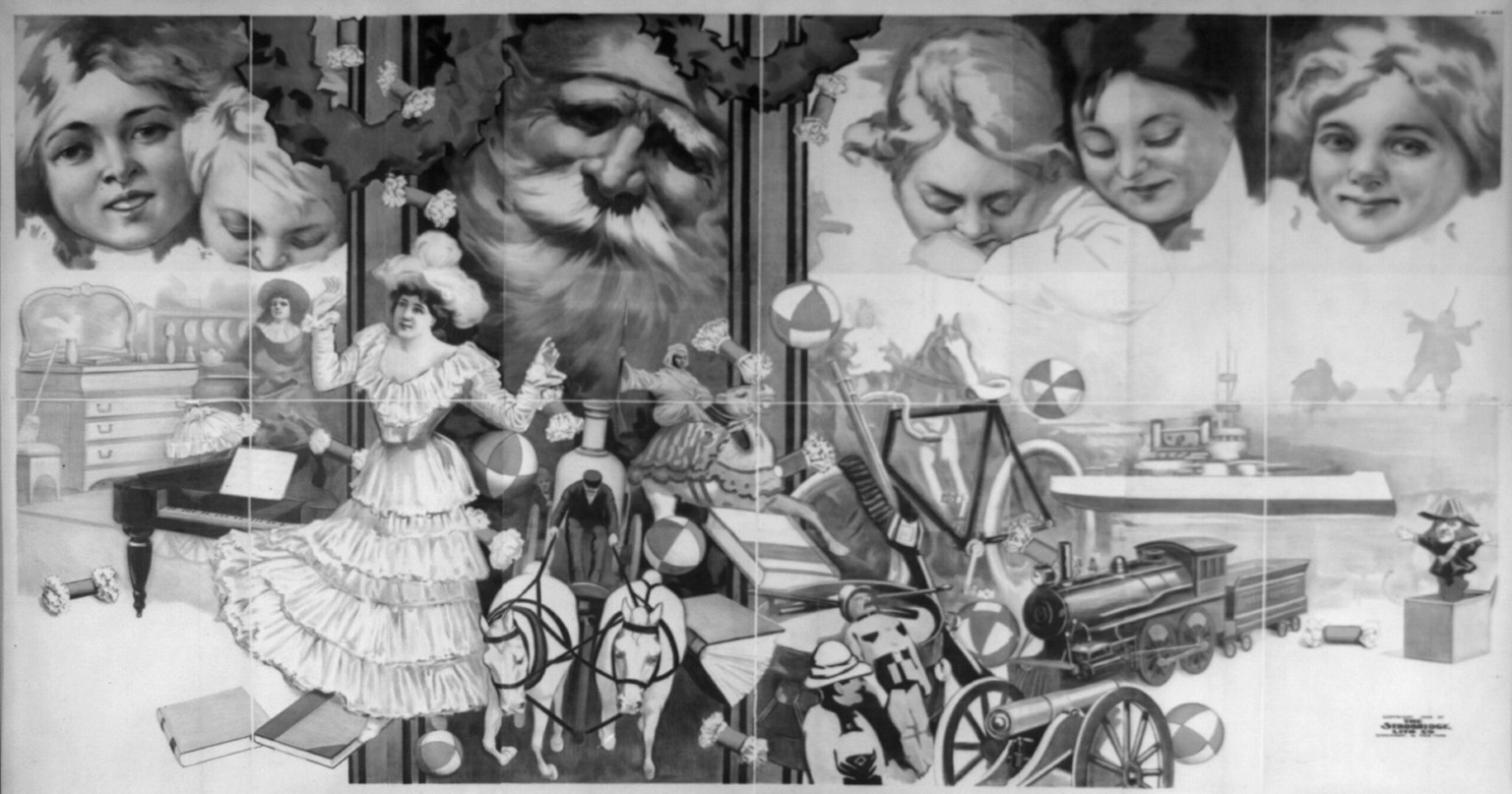 [Toys for Christmas], Cincinnati ; New York : Strobridge Lith. Co., c1898. — vintage poster