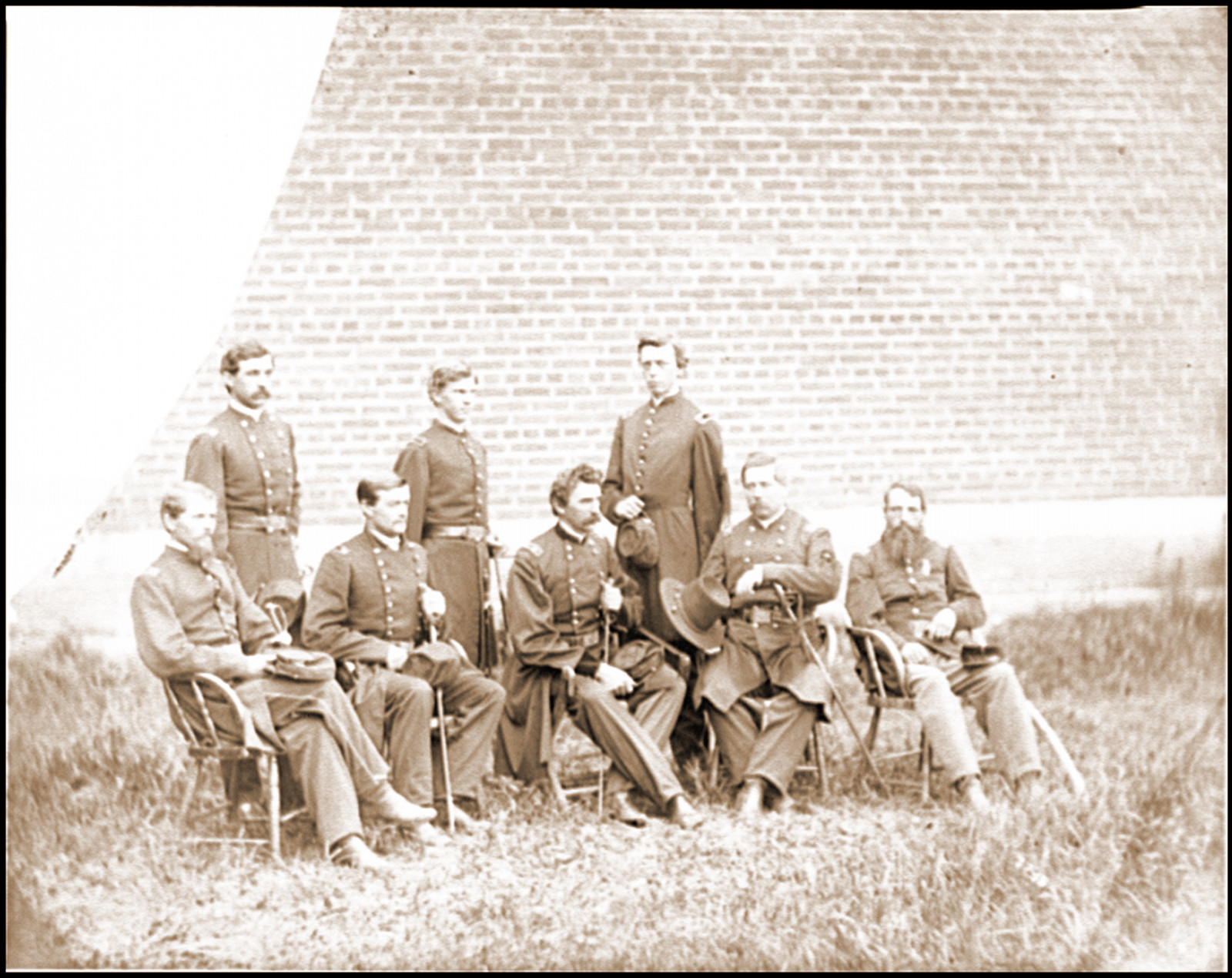Washington D.C. Gen. John F. Hartranft and staff responsible for securing the consp, 1865 — historic photograph
