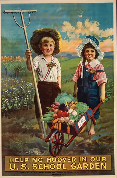 Helping Hoover in our U.S. school garden