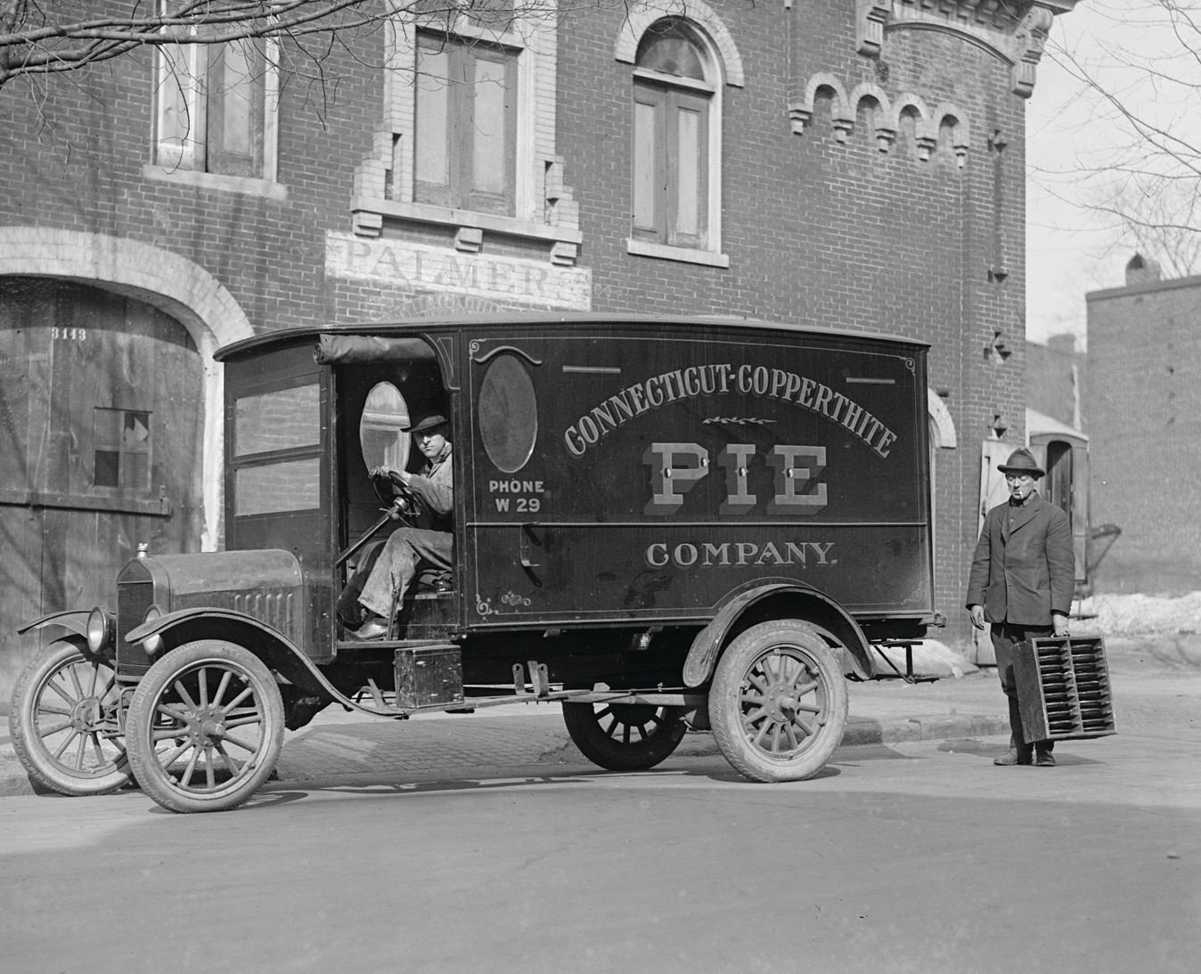 Connecticut Copperthwaite Pie Company delivery truck — historic image