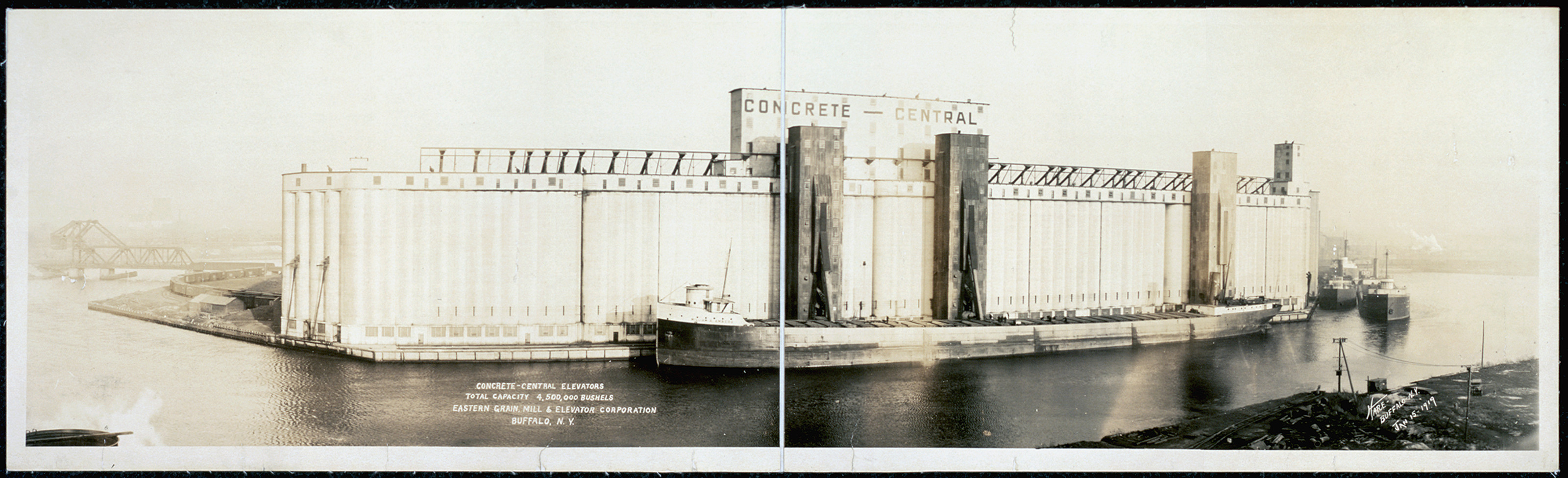 Buffalo Grain Elevators 191, New York, 1919 — historic image