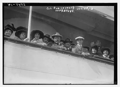 Col. Roosevelt on S.S. VANDYCK - departure 10/4/13