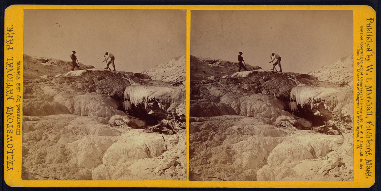 The Magic Spring and Fissured Ridge Series. Fairies Spring and Marble Terrace, 1876 — historic photograph
