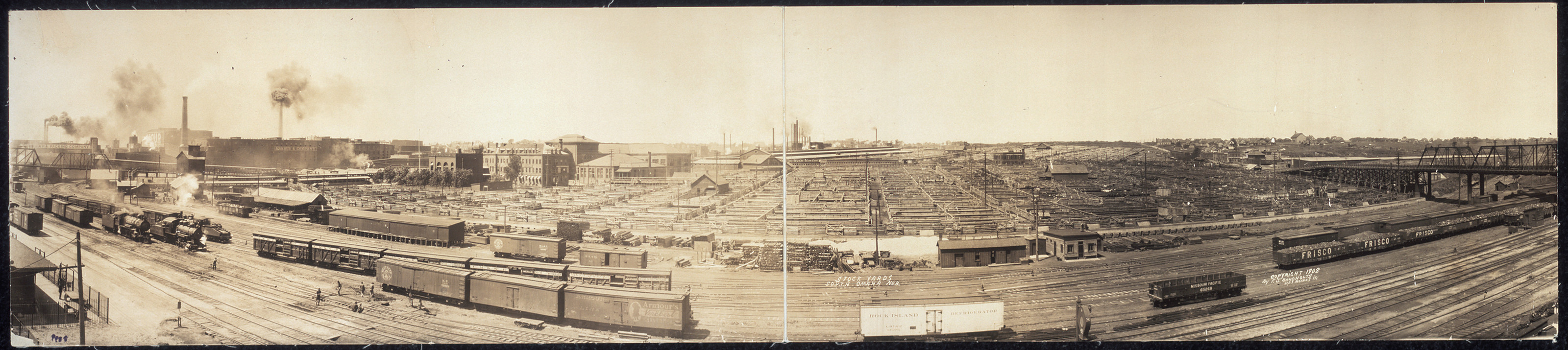 South Omaha Stock Yards, Nebraska, 1908, 1908 — historic image