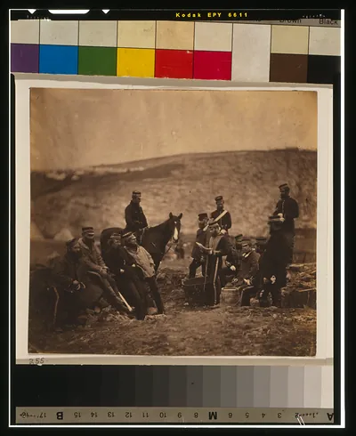 Officers and men of the 8th Hussars.