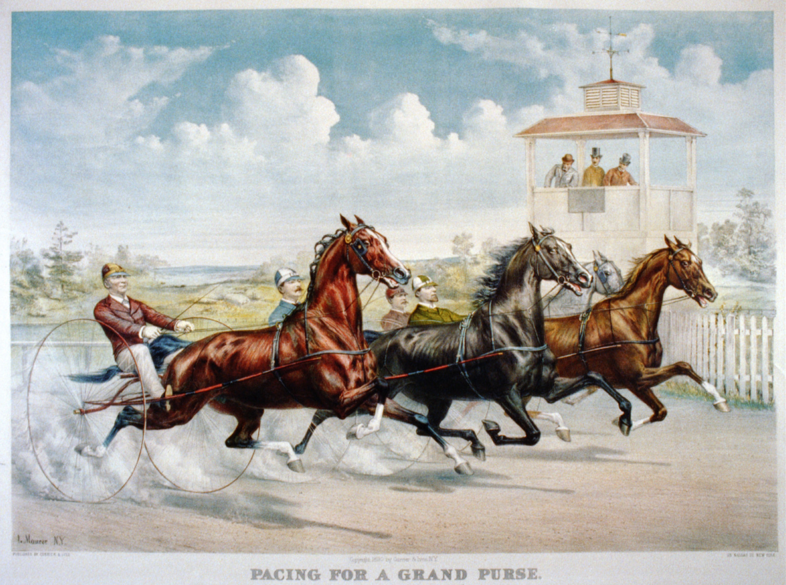Pacing for a grand purse, New York : Published by Currier & Ives, c1890. — antique lithograph