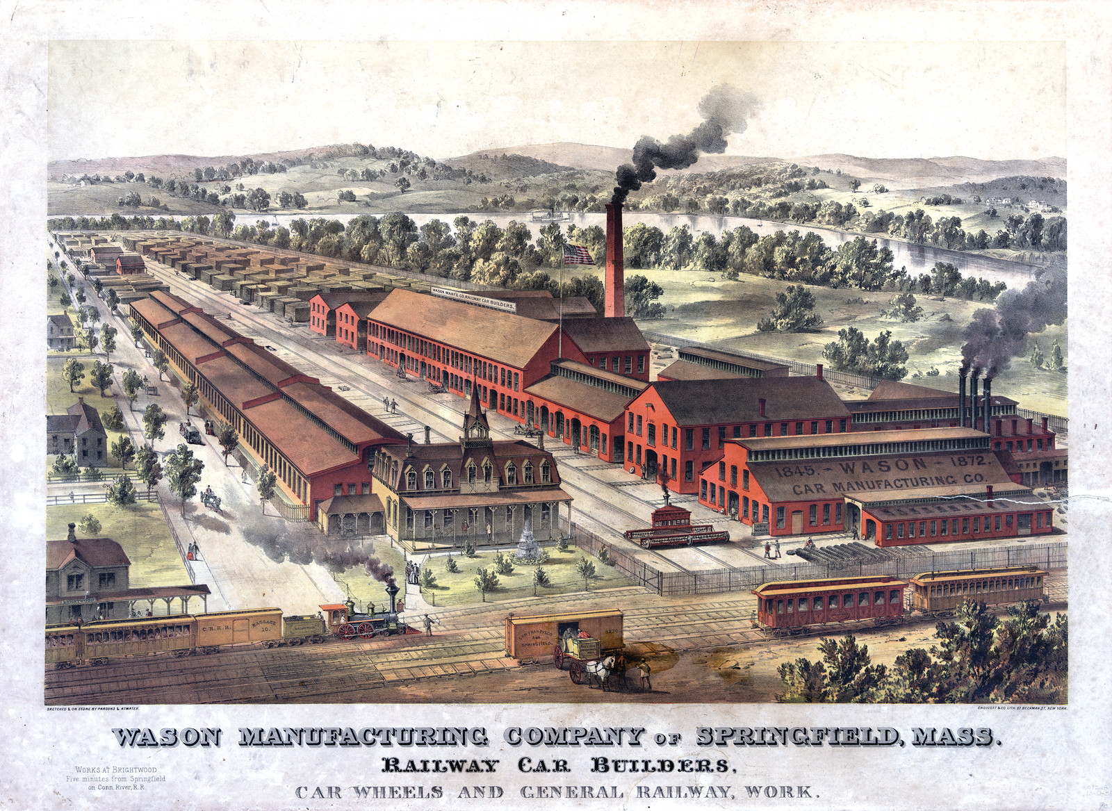 watson manufacturing railway car — historic image