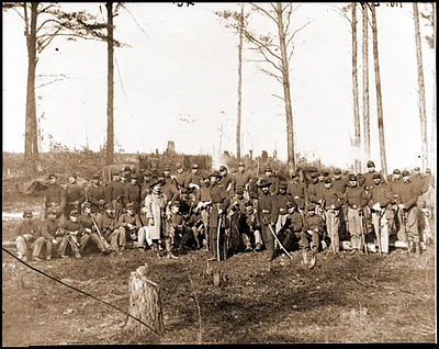 Brandy Station Va. Officers and men of Co. K 1st U.S. Cavalry (1st Division Cavalry