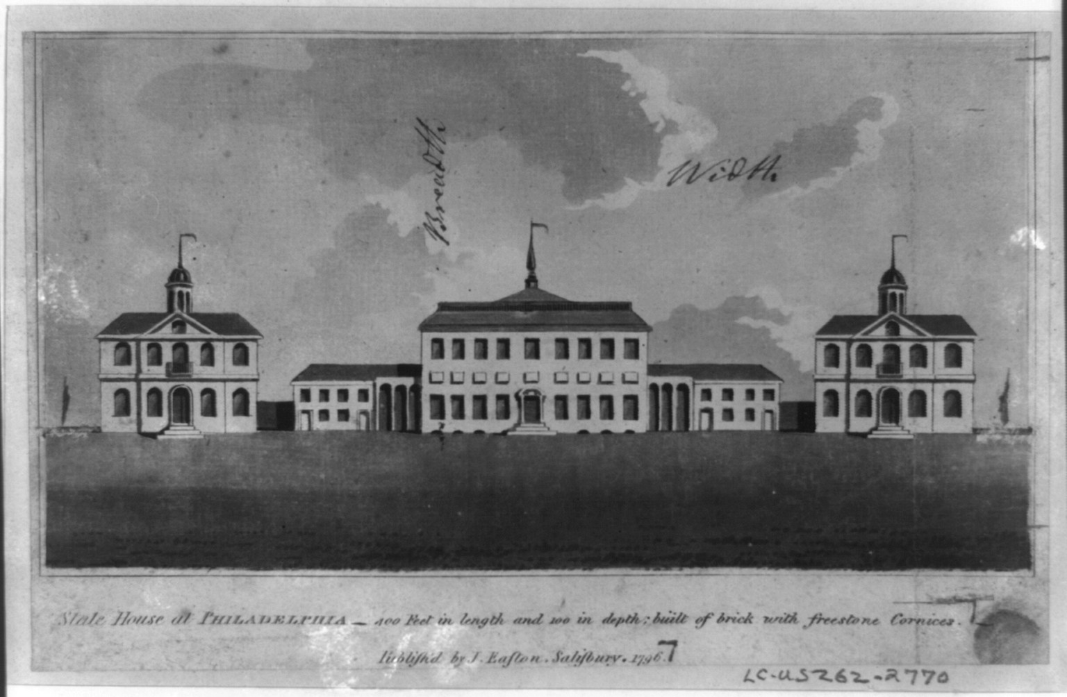 State house at Philadelphia, [no date recorded on shelflist card] — historic print
