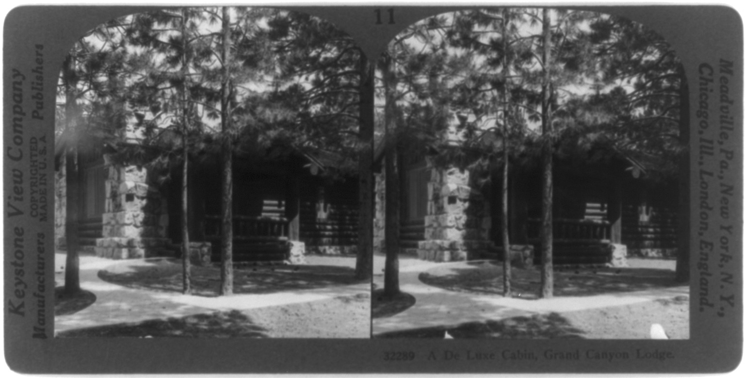 Grand Canyon Lodge: A deluxe cabin, c1929 Jan. 31. — historic photograph