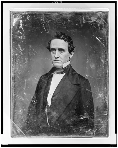Unidentified man in dark coat, daguerreotype portrait