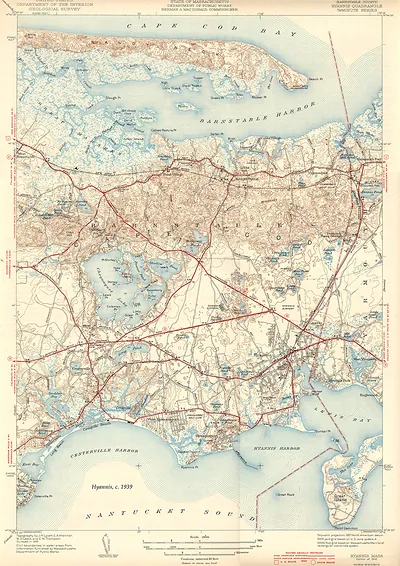 Hyannis USGS 1939-GC, Massachusetts