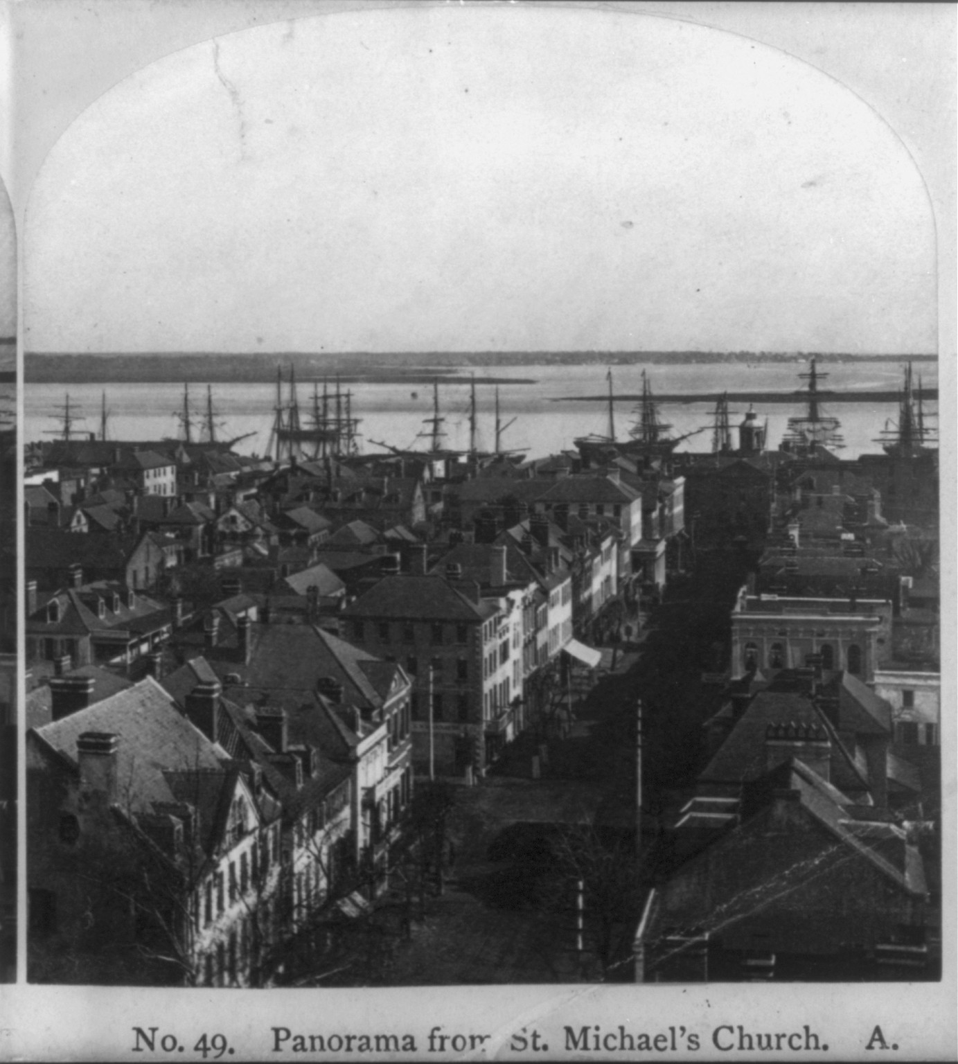 Panorama from St. Michael's Church, Charleston, S.C., [no date recorded on caption card] — historic photograph