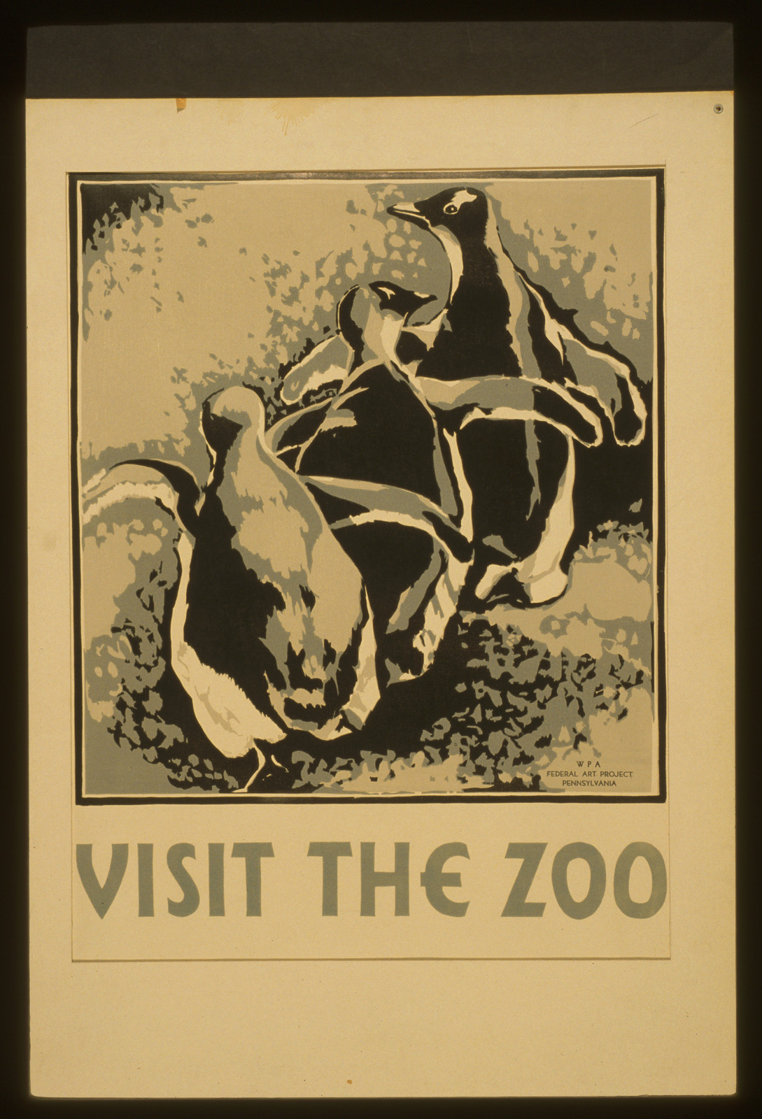Visit the zoo, 1936 — vintage poster