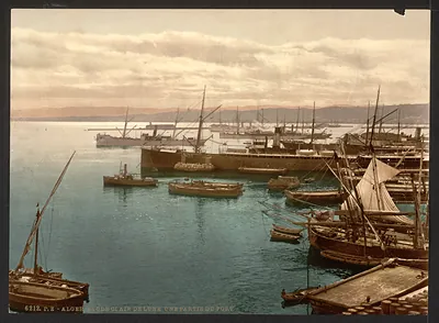 Harbor by moonlight I Algiers Algeria