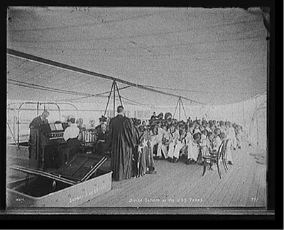 Divine service on the U.S.S. Texas