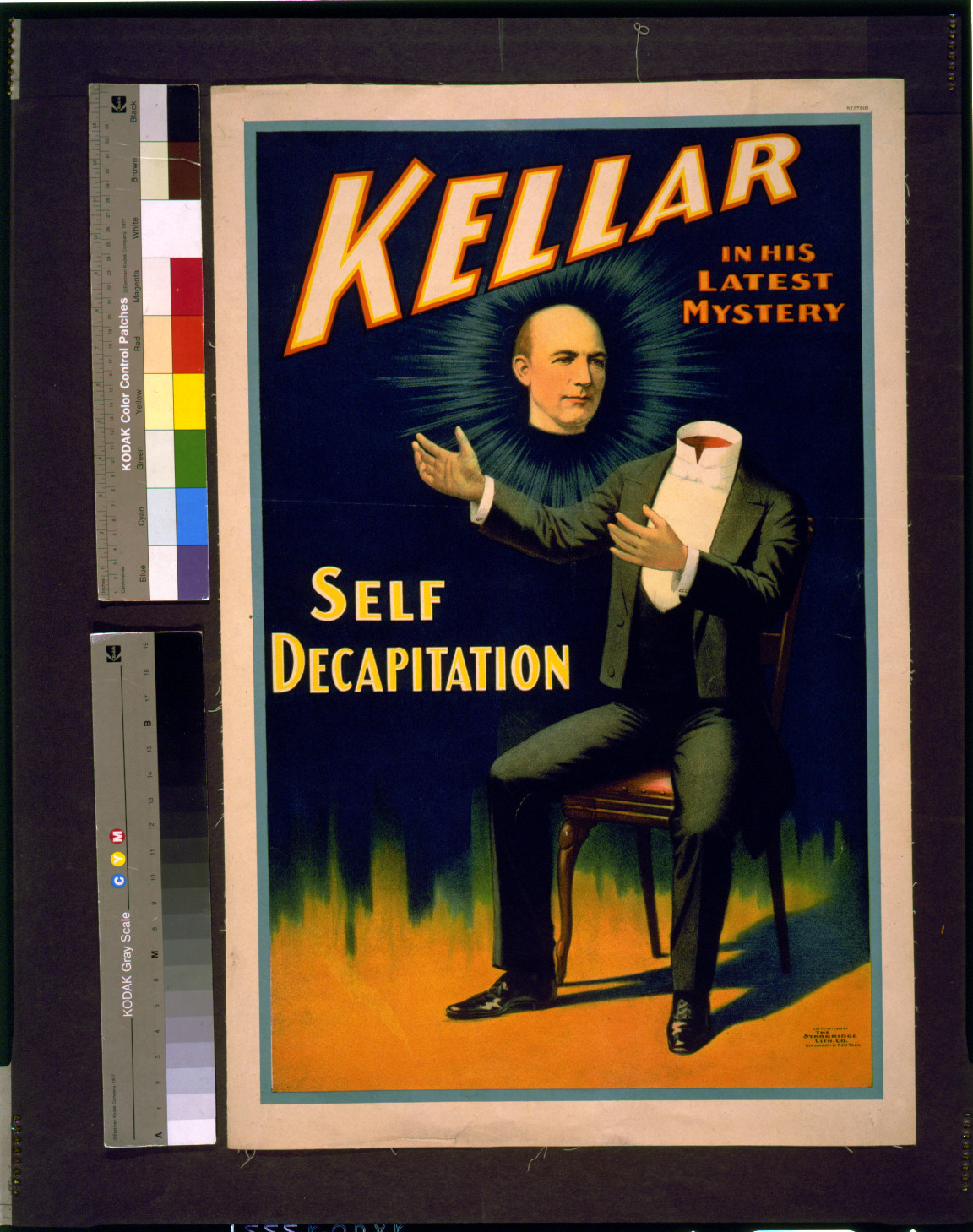 Kellar in his latest mystery, Cincinnati ; New York : Strobridge Lith. Co., c1898. — vintage poster
