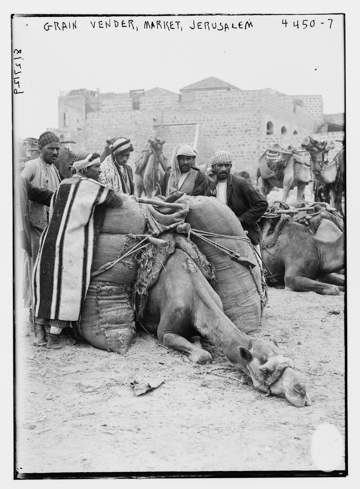 Grain Vender, Market, Jerusalem, n/a — historic photograph