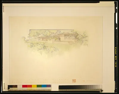 [House for Mr. and Mrs. Mel Blumberg, Clinton, Iowa. View from southeast]