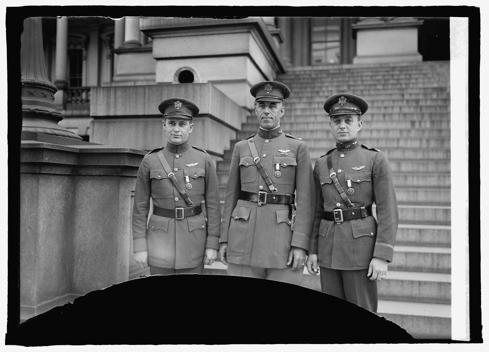 Lt. Leigh Wade, Maj. F.L. Martin, and Lt. L.P. Arnold, 4/27/25, [19]25 April 27. — historic photograph
