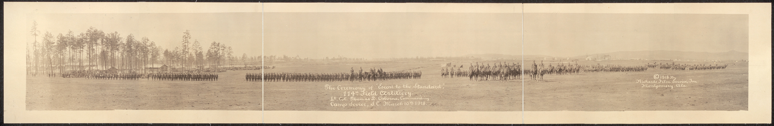 114th Field Artillery Camp Sevier, South Carolina, 1918, 1918 — historic image