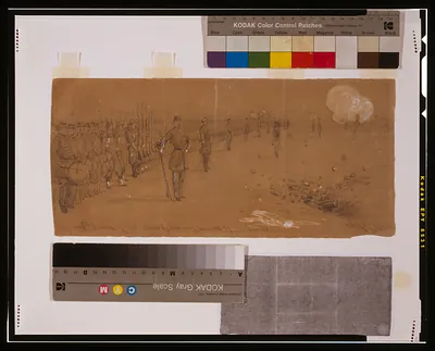 Col. Graham's 5th Excelsior reg. U.S.V. Shelled while being reviewed by Gen. Sickles
