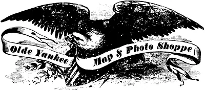Olde Yankee Map & Photo Shoppe eagle logo with banner