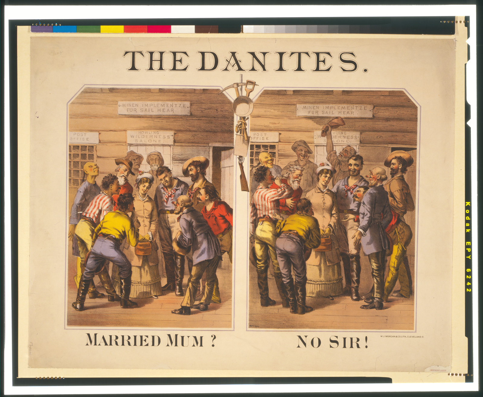 The Danites / W.J. Morgan & Co. lith., Cleveland, O., [between 1860 and 1890(?)] — antique lithograph