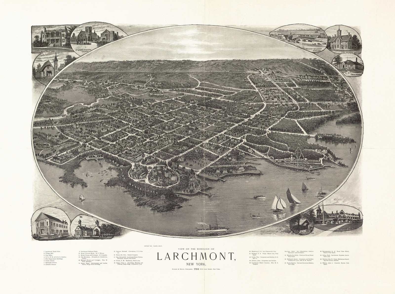 Larchmont, New York, 1904, 1904 — antique map