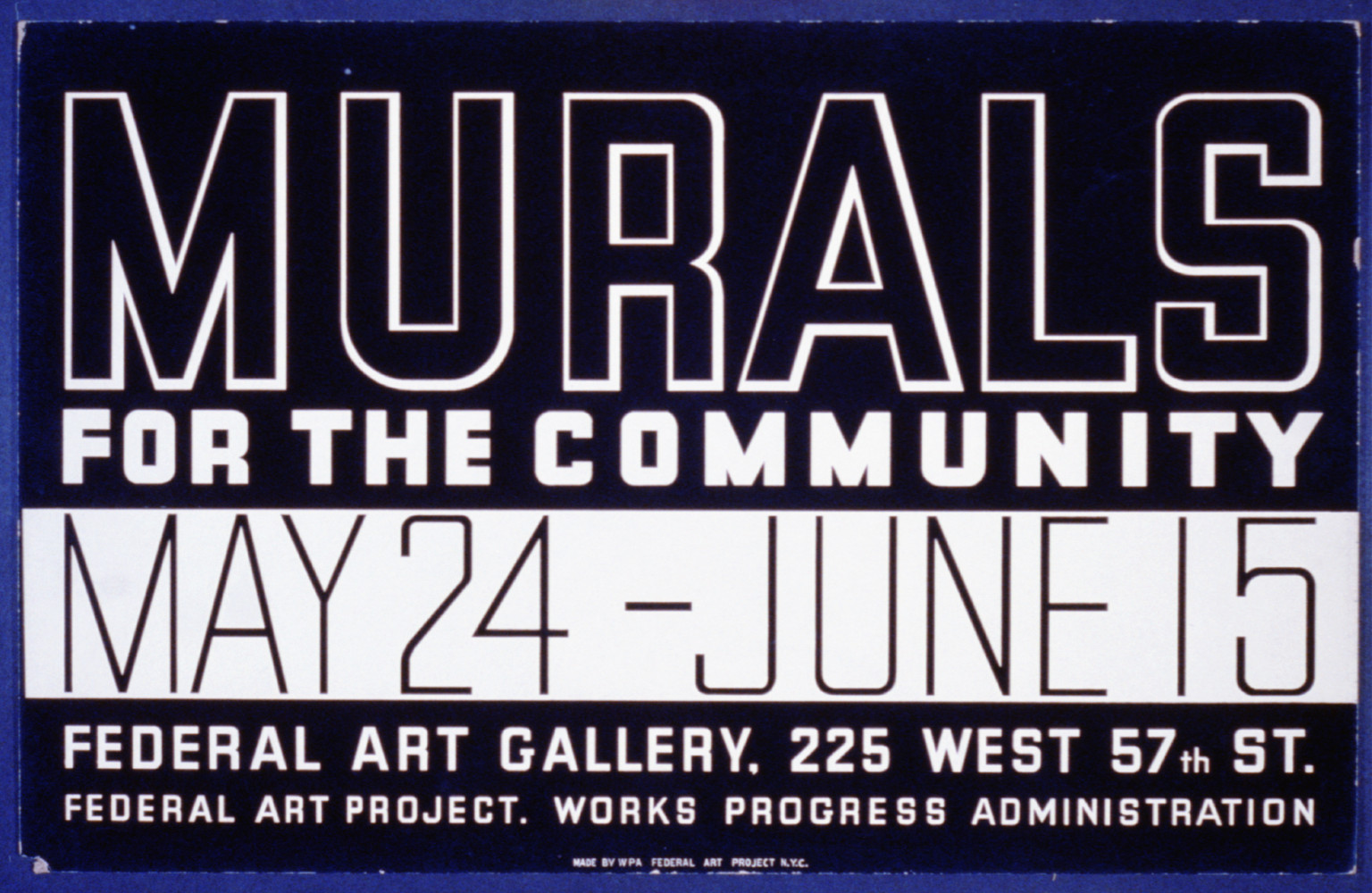 Murals for the community, 1936 — vintage poster