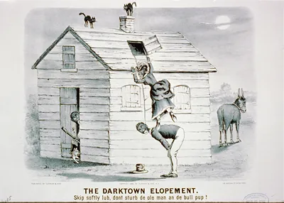 The Darktown elopement: Skip softly lub, dont sturb de ole man an de bull pup!