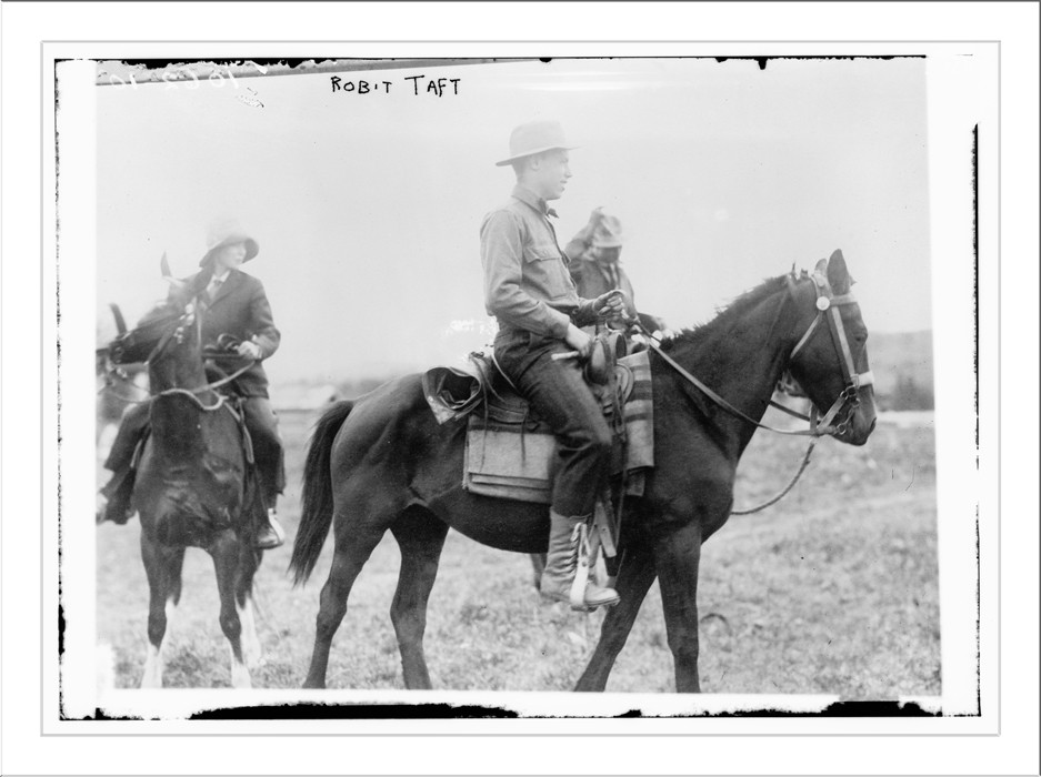 Robt. Taft with others riding horses, 8/26/12. — historic photograph