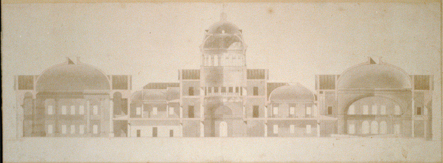 [United States Capitol, Washington, D.C. Section], and Engineering (ADE) Drawings" (http://www.loc.gov/rr/print/res/103_ade.html)." — historic drawing